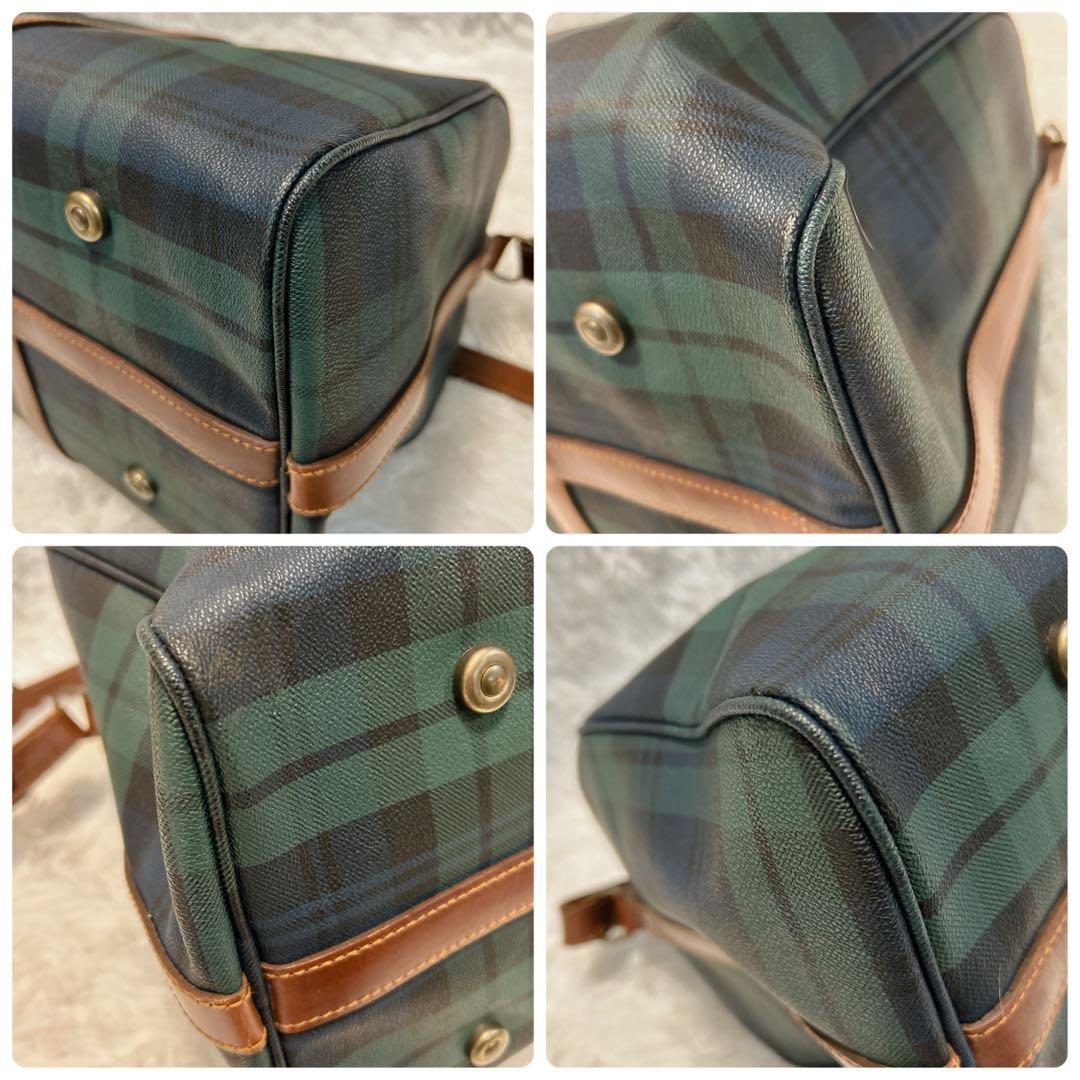 ポロ ラルフローレン ボストンバッグ 2way ブラックウォッチ PVC レザー