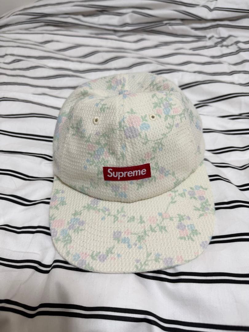 Supreme ポーラテックワッフルスモールボックス6パネル キャップ 花柄