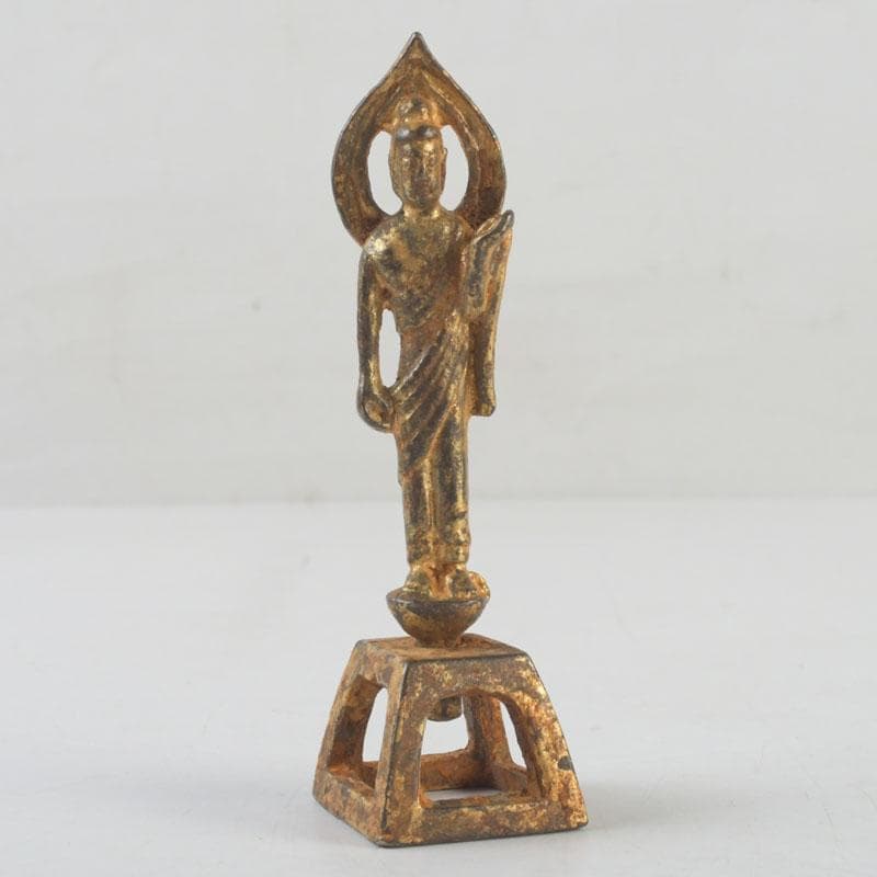 仏教美術　古銅鍍金　朝鮮仏　仏像　置物　V　9578