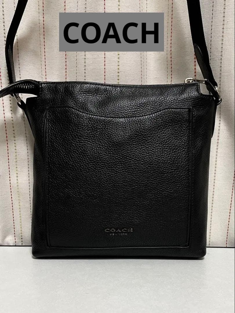 mmm様 コーチ メンズバッグ COACH メンズ ペブルレザー ブラック