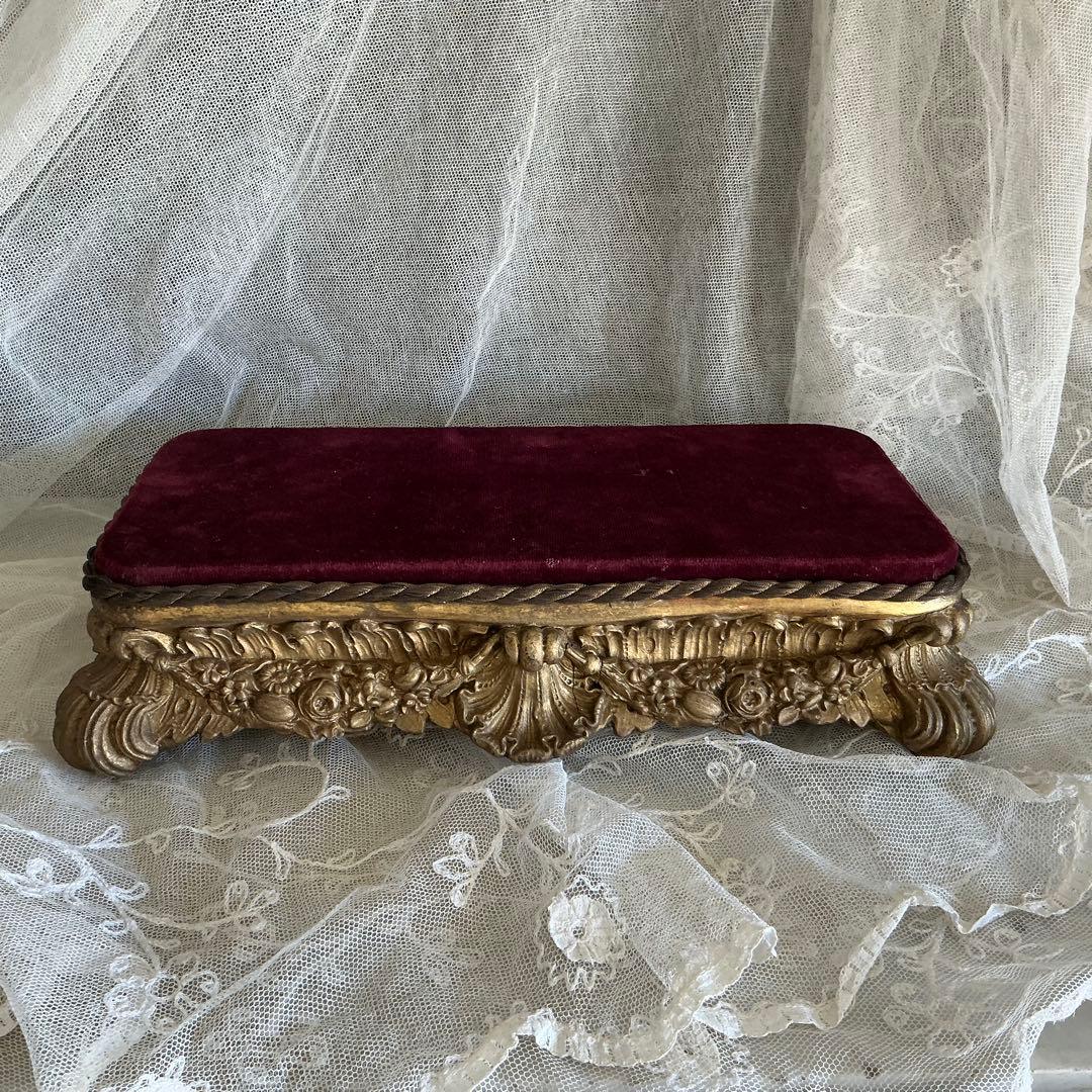 【重厚】フランス　アンティーク　ディスプレイ台　台座　ポワドレ　時計台