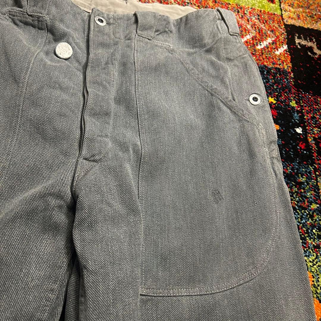 50s スイス軍　前期　アルミボタンデニムパンツ　ミリタリー　ワイドデニムパンツ