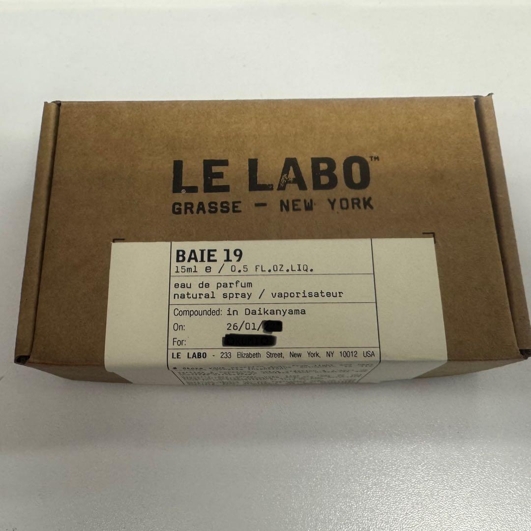 LE LABO BAIE 19 15ml 香水 ルラボ べ 19