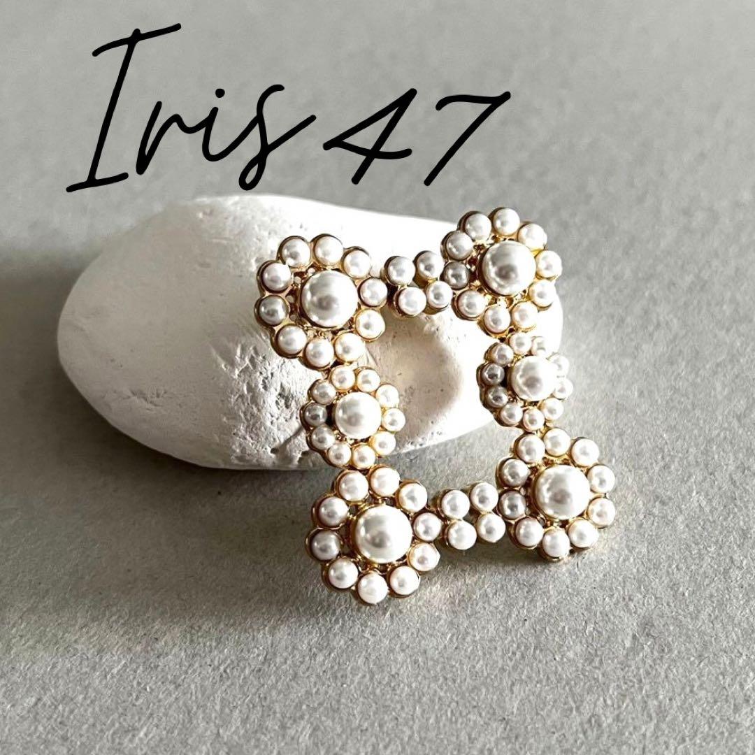 iris47／mimosa broochブローチ・ゴールド