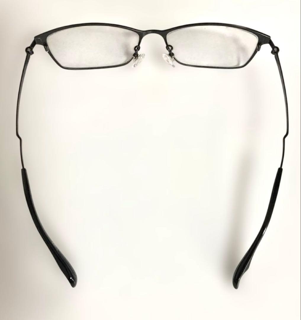 681xN9レ美品 メガネスーパー/モルグランデ 度入り眼鏡 ブラック