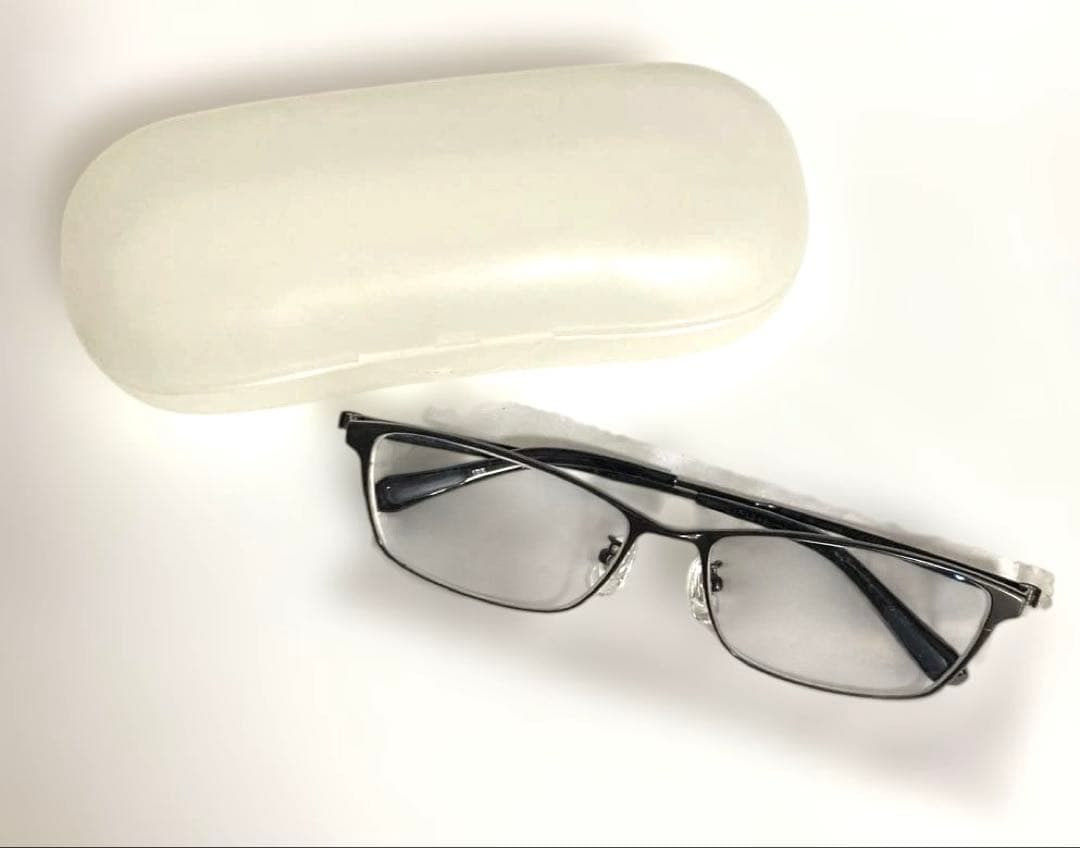 681xN9レ美品 メガネスーパー/モルグランデ 度入り眼鏡 ブラック