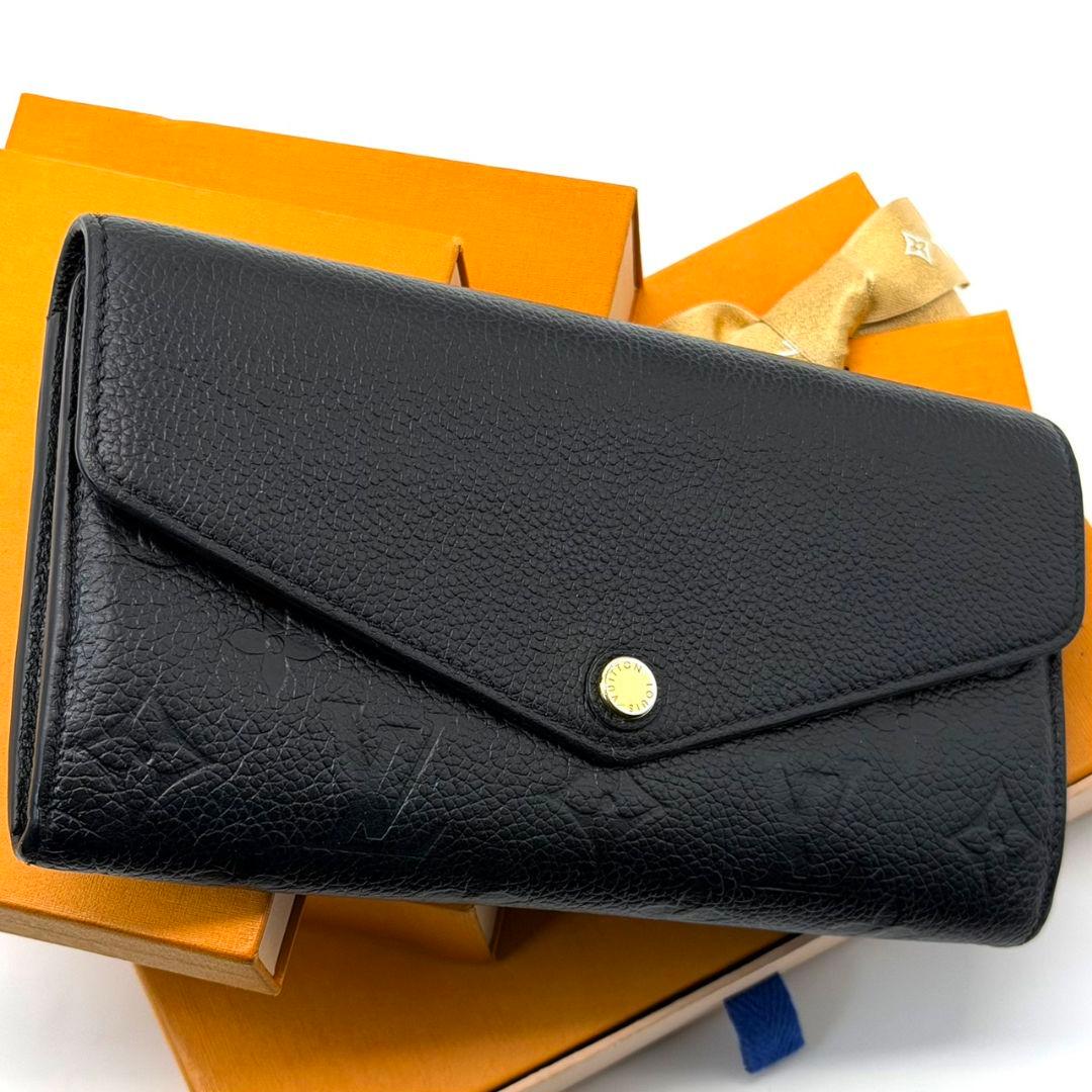 美品 ルイヴィトン モノグラムアンプラント ポルトフォイユ サラ 財布 黒