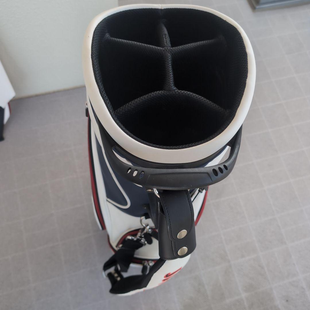 JACK BUNNY キャディバッグ ホワイト・ネイビー・レッド