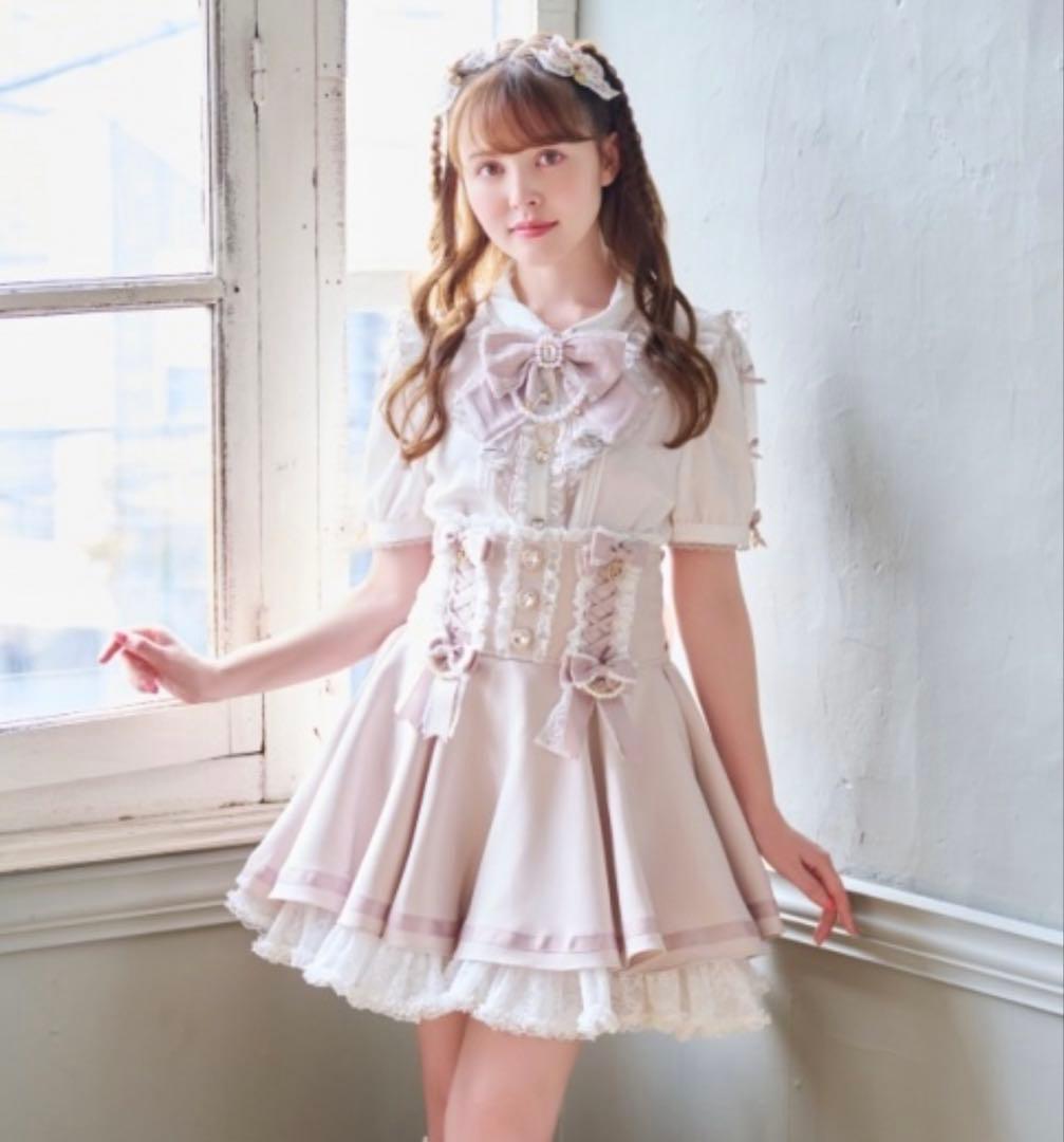 リズリサ　LIZ LISA リボンボリュームフレアスカート