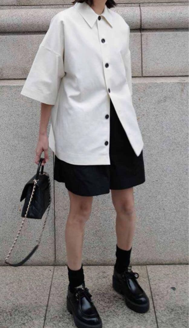 24h以内発送 machatt ギャバジンショートパンツ ブラック S