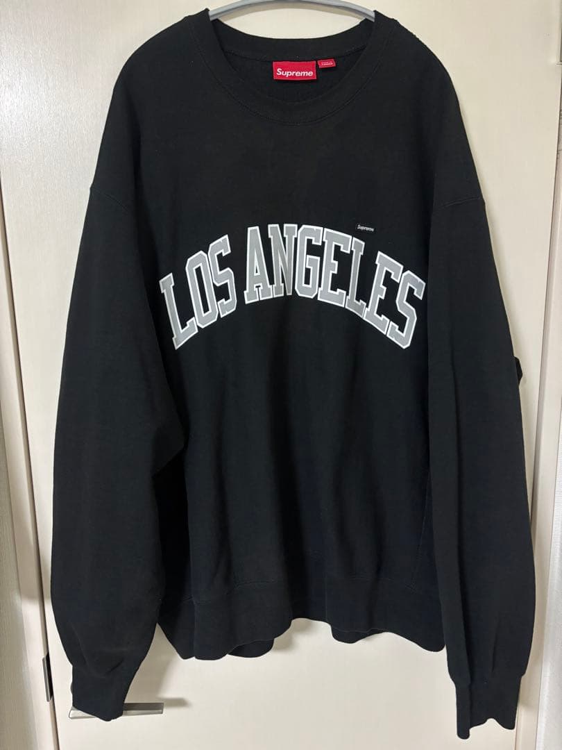 トップス supreme small box crewneck LOS ANGELES