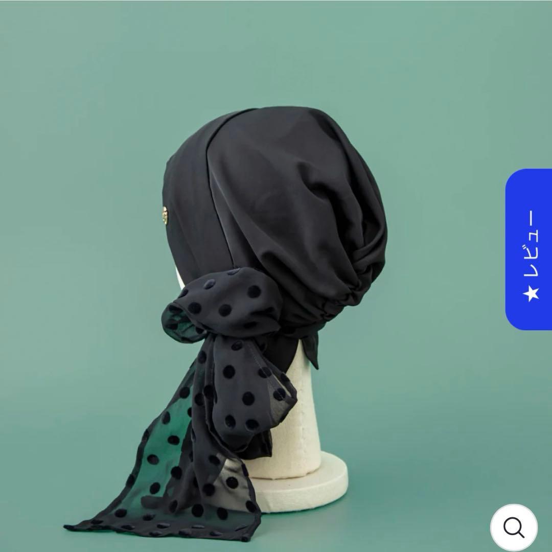 BAREN バレン スカーフハット　ドット水玉　エクステWIG ウィッグ　医療用