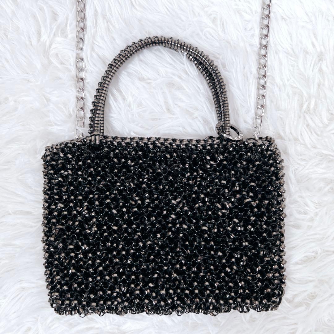 極美品✨アンテプリマ スタンダードスクエア ミニ ショルダーバッグ ブラック