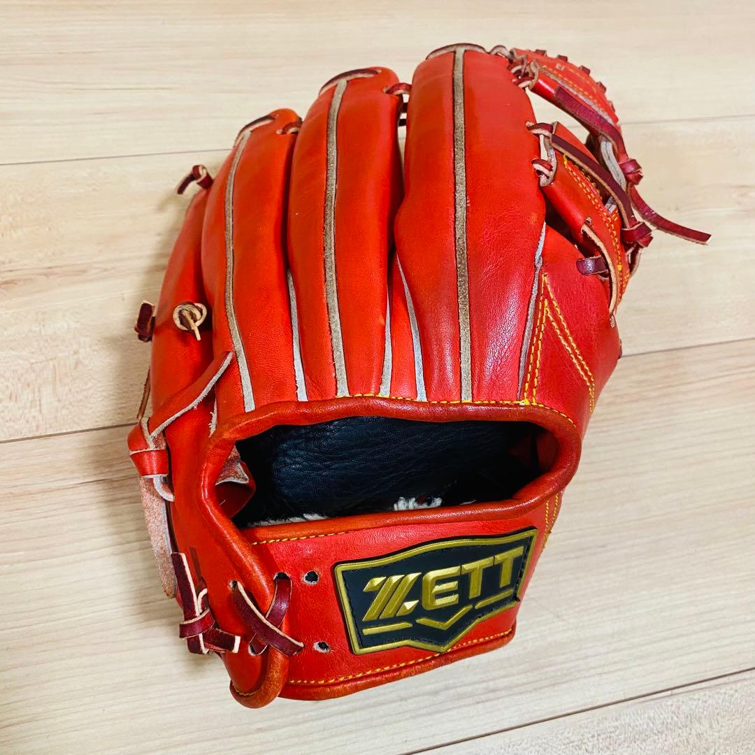 ★美品★ゼット ZETT 一般 硬式グローブ プロモデル 右投げ 内野手