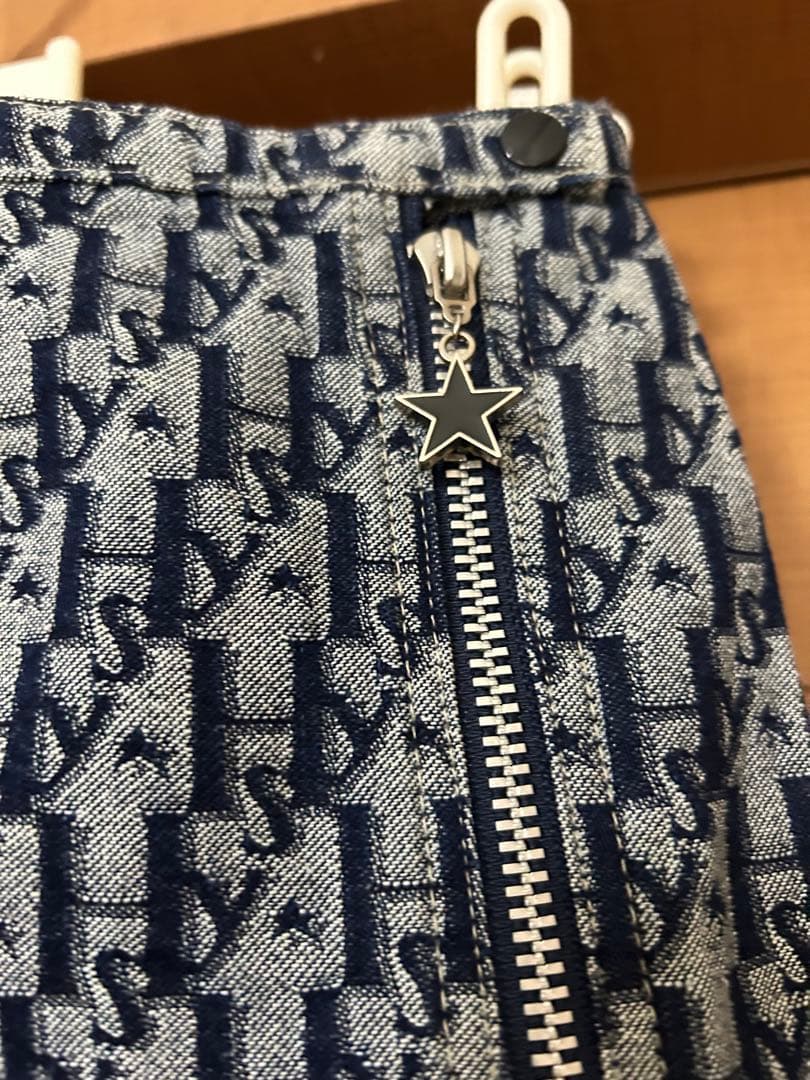 HYSTERIC ネイビー レア総ロゴスカートSヒステリックグラマー