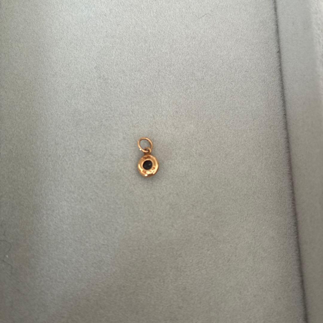 アガット　ネックレスチャーム　ブラックダイアモンド