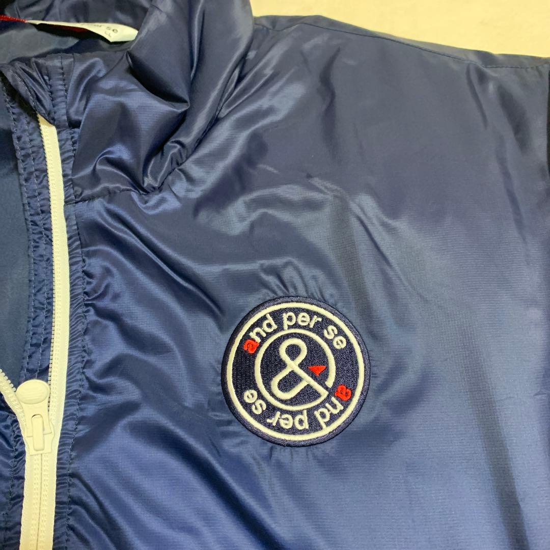 ぽ*様 and per se 、中綿ジャケット、ネイビーカラー、ＬＬサイズ