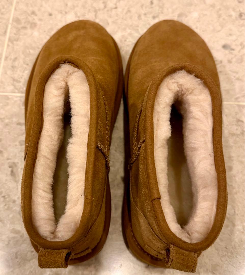 【美品】UGG アグ　クラシックウルトラミニ スエードムートン ショートブーツ