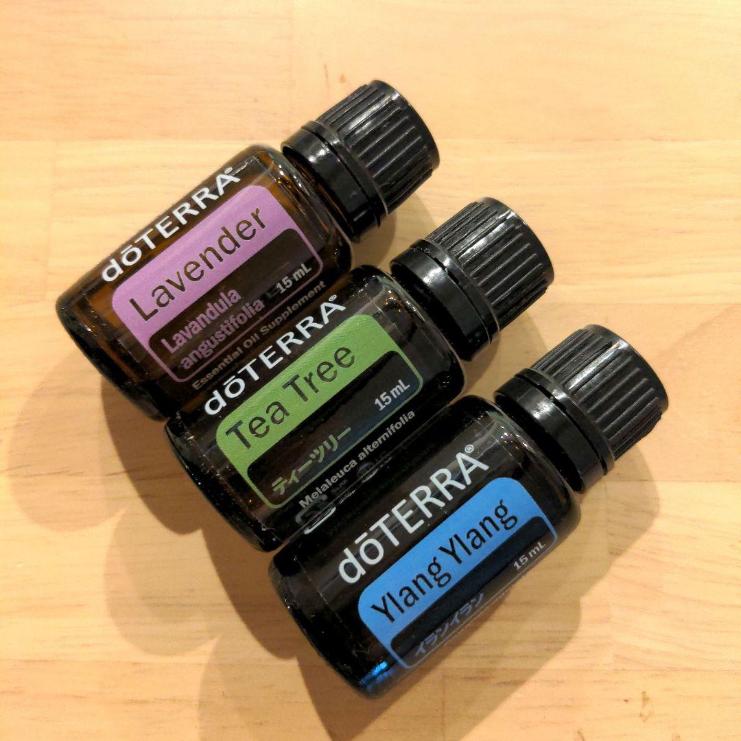 ドテラ　doTERRA　ラベンダー&ティーツリー&イランイラン15ml 　新品
