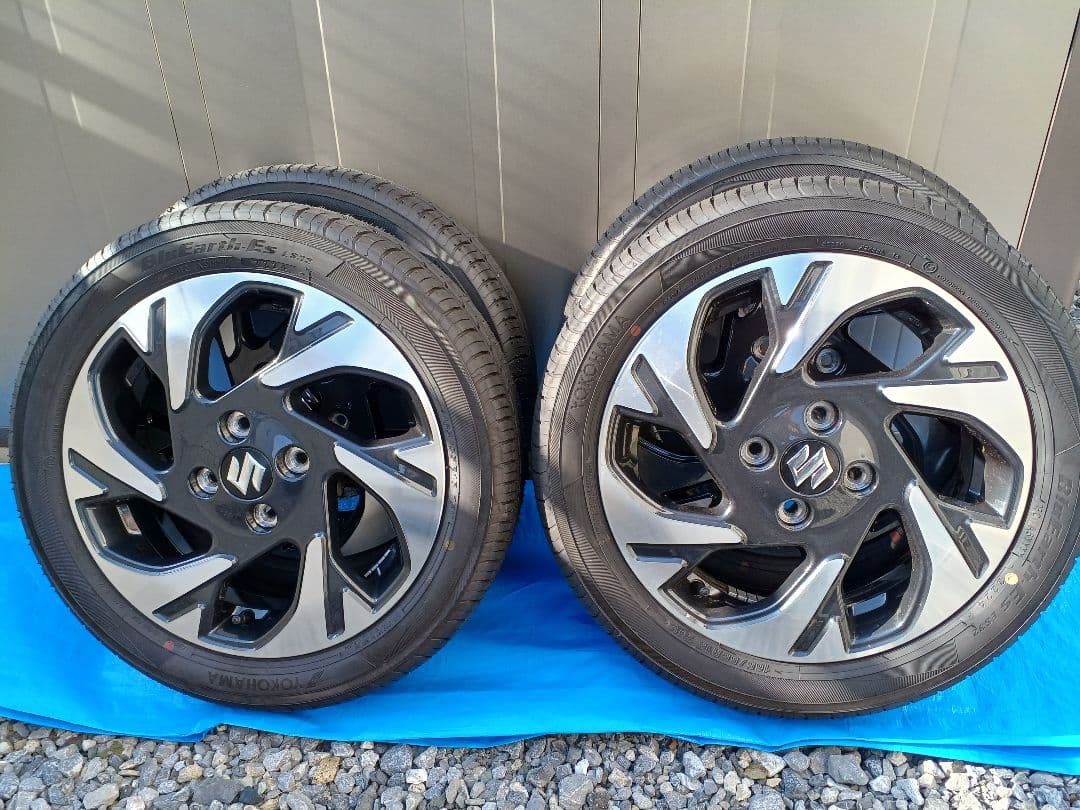 新型スズキスペーシアカスタム純正アルミ　タイヤ4本セット