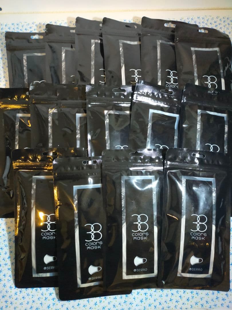 コットンマスク グレー系3柄 洗濯 16個セット m9469x2-16-HC20