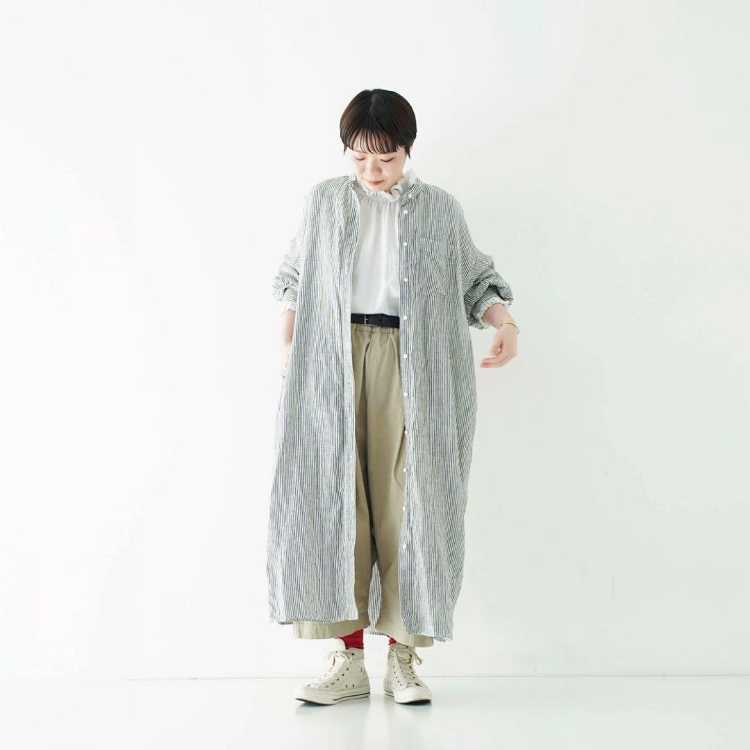 ネストローブ　ストライプシャツワンピース