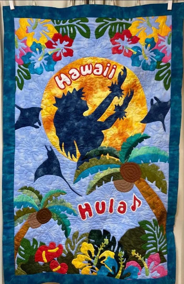 ハワイアンキルト　マルチマット　タペストリー
