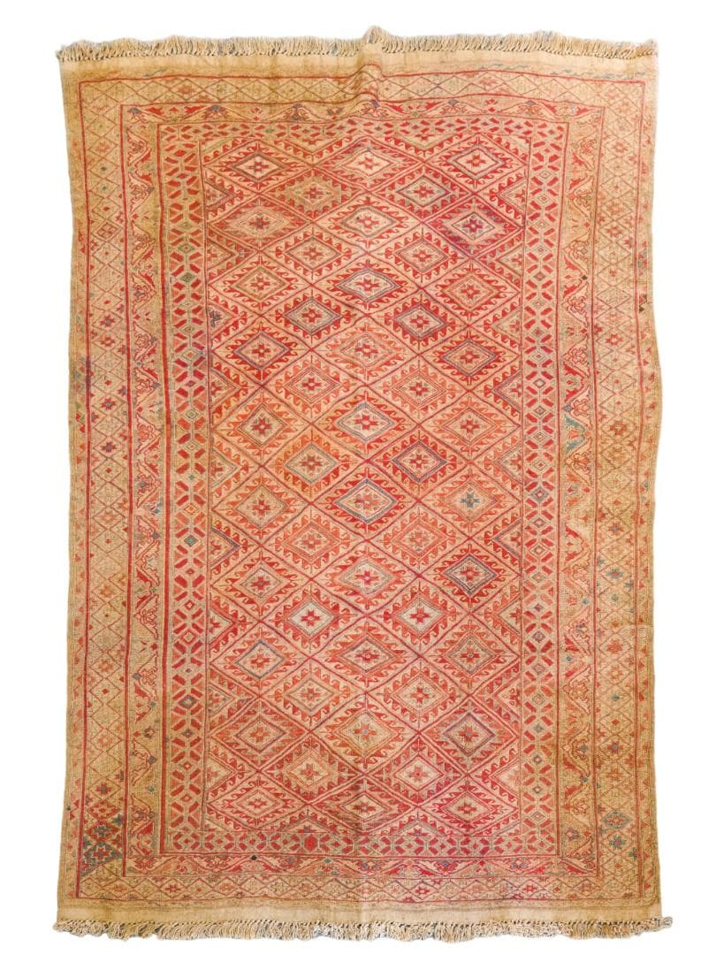 190cm × 132cm ペルシャ手織りキリム ヴィンテージラグ　手織り絨毯