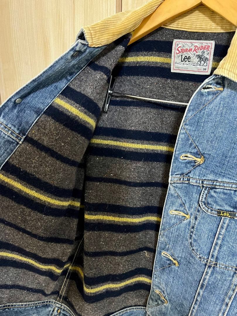 Lee Storm Riderデニムジャケット インディゴ 38 裏ブランケット