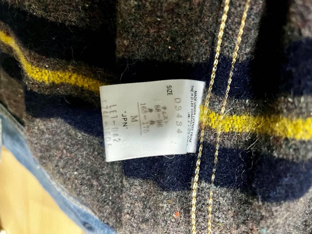 Lee Storm Riderデニムジャケット インディゴ 38 裏ブランケット