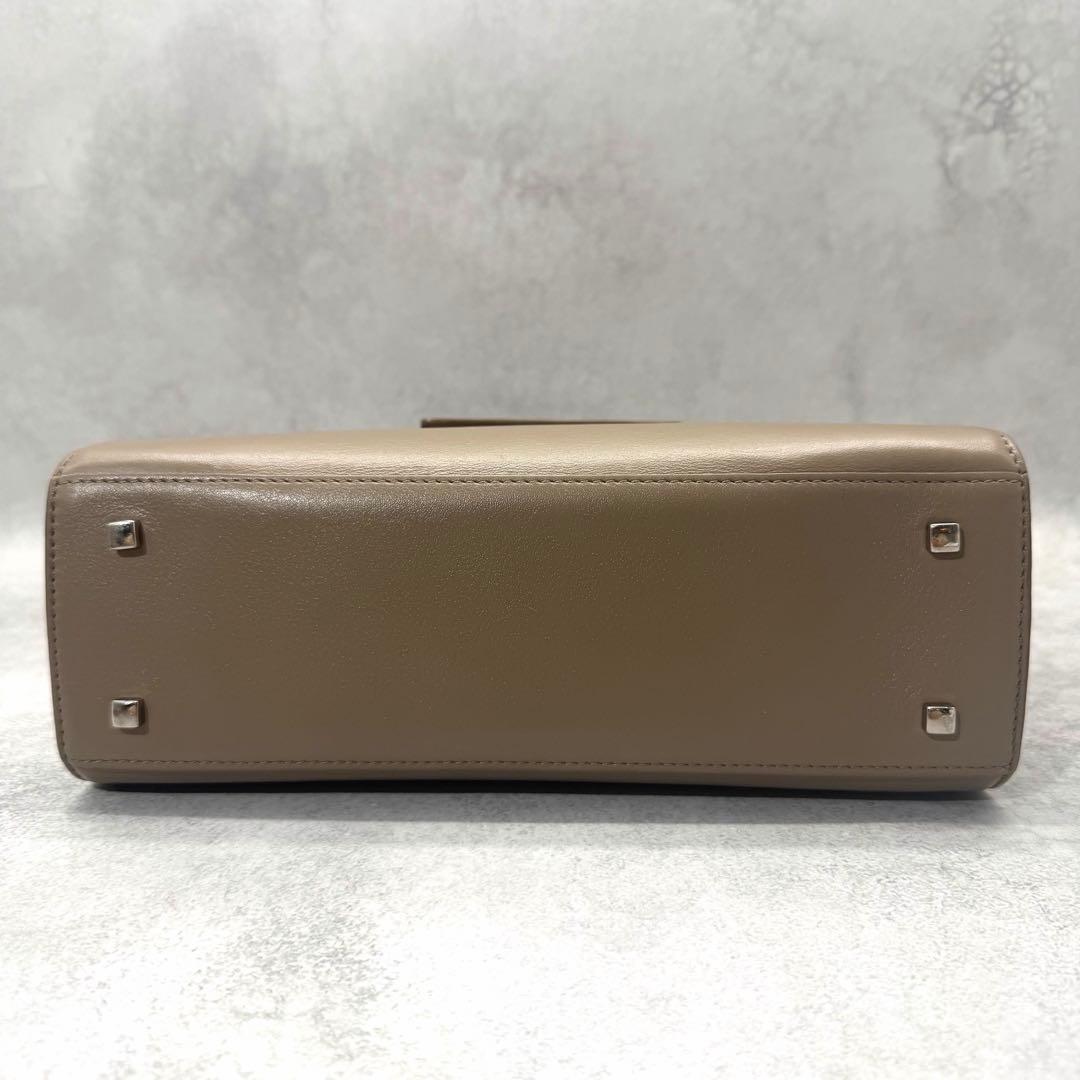 【希少美品】DELVAUX タンペート MM ベージュ フラップ式ハンドバッグ