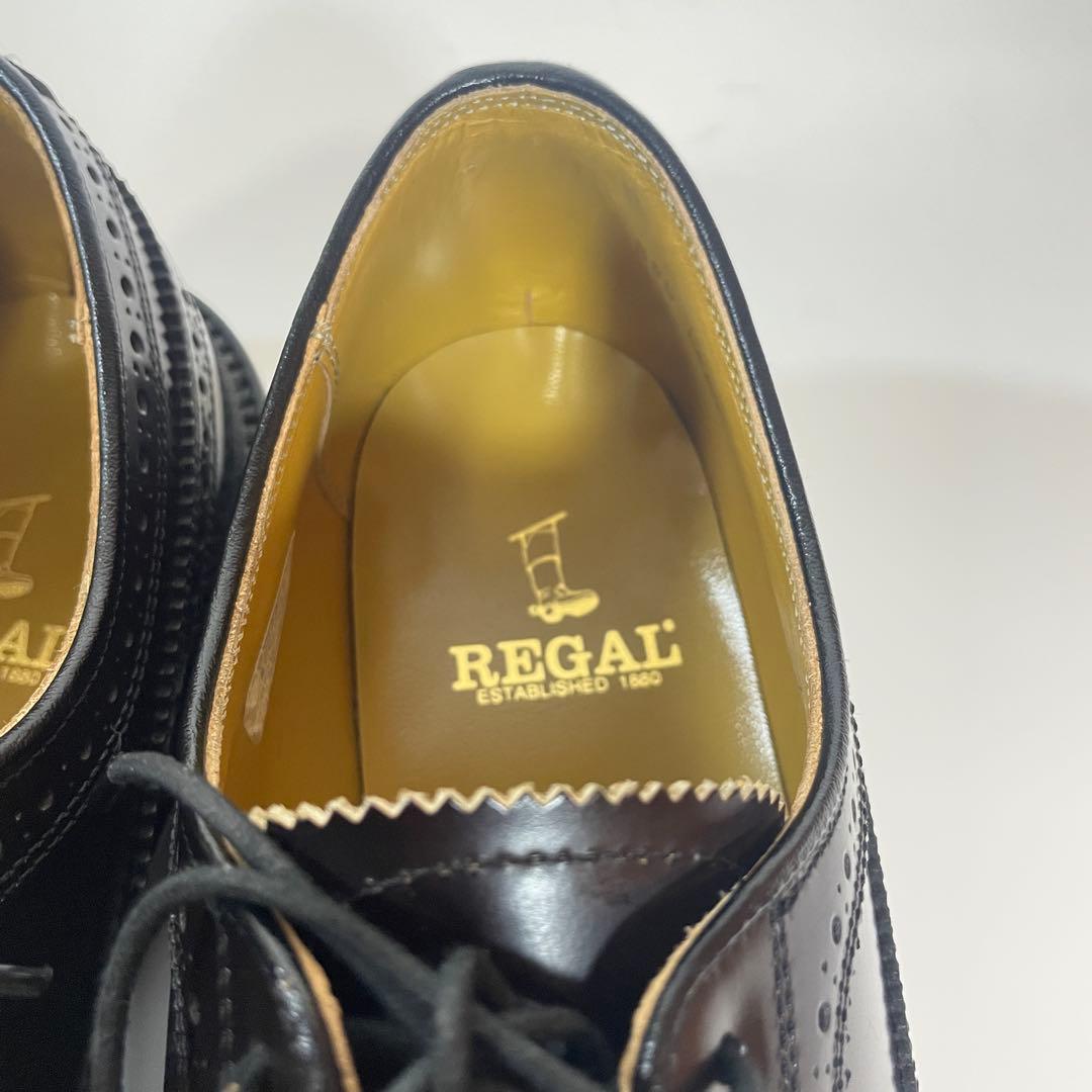 【人気・美品】REGAL　2589 ウイングチップ レザー 茶 26EE