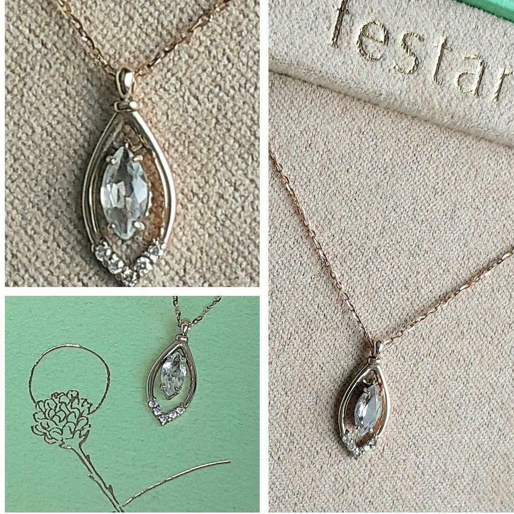 フェスタリア　k10　YG トパーズ　ダイヤモンド　ネックレス　星の王子さま