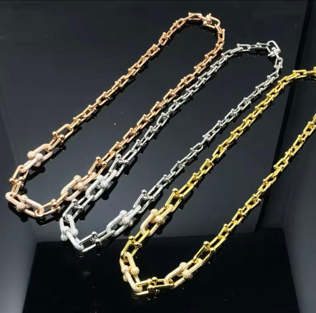 最高品質ピンクゴールド ハードウェア ネックレス 新品未使用