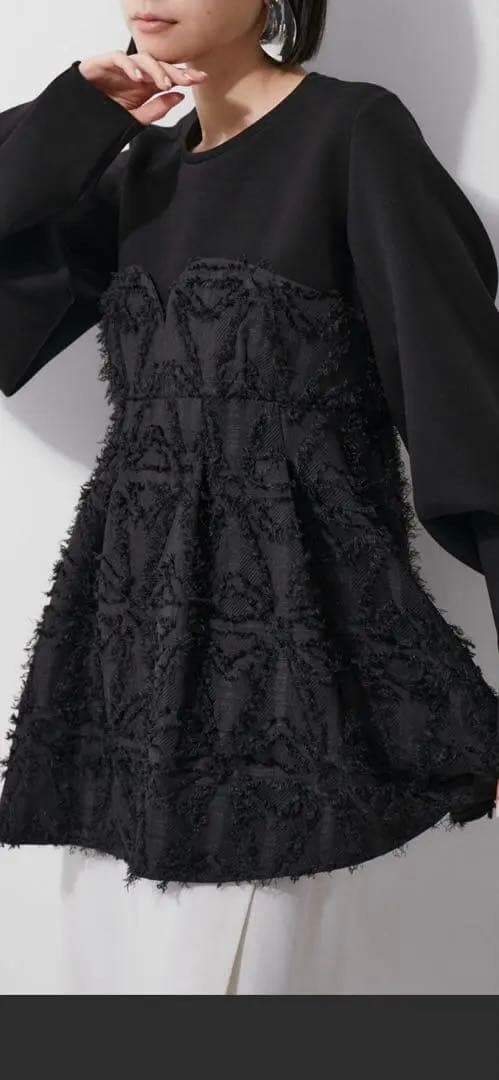 アダムエロペ　ジャカードビスチェコンビ　プルオーバー