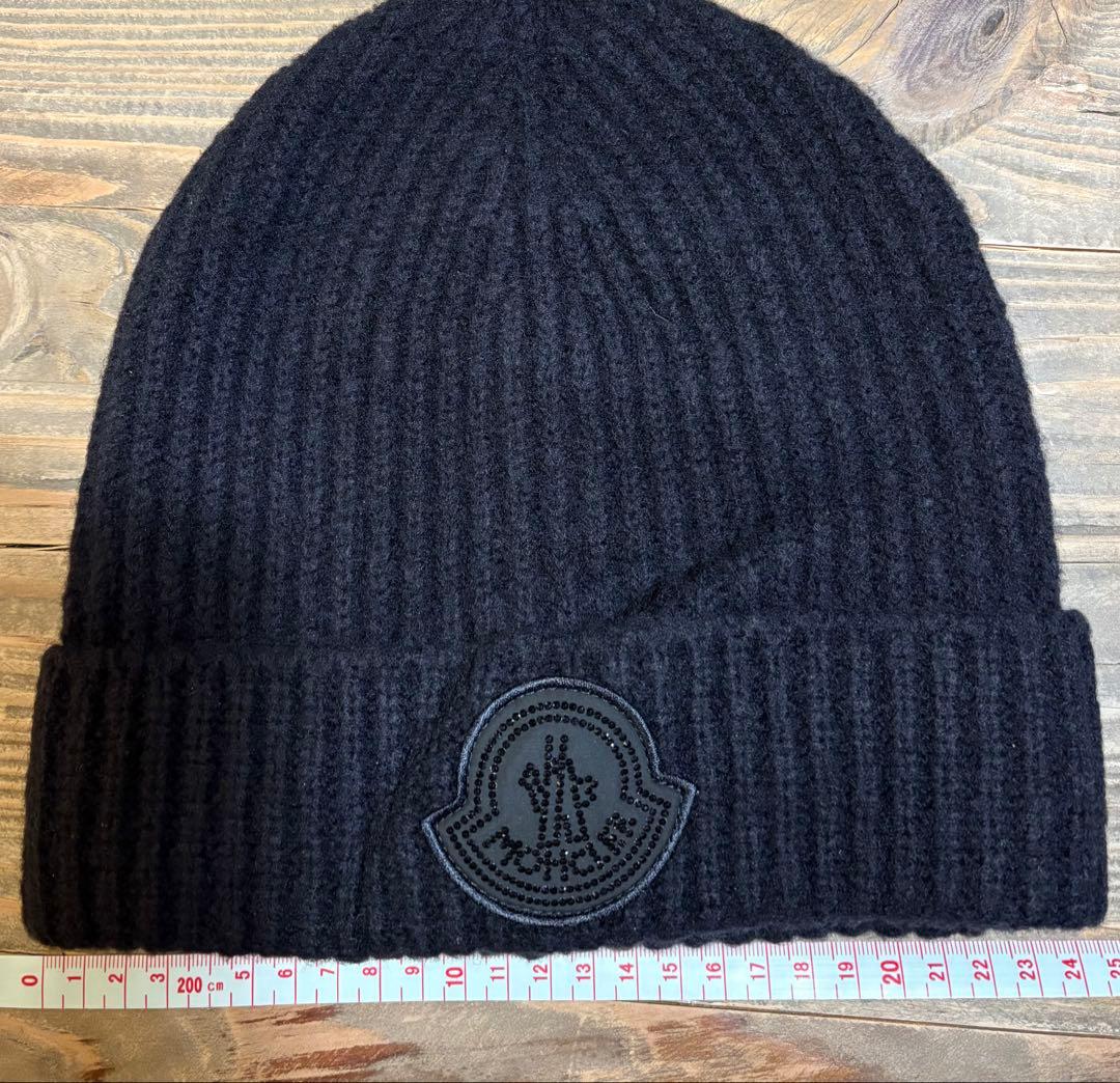 MONCLER モンクレール ニット帽　新品タグ付　ラメロゴ　包装紙ショッパー付