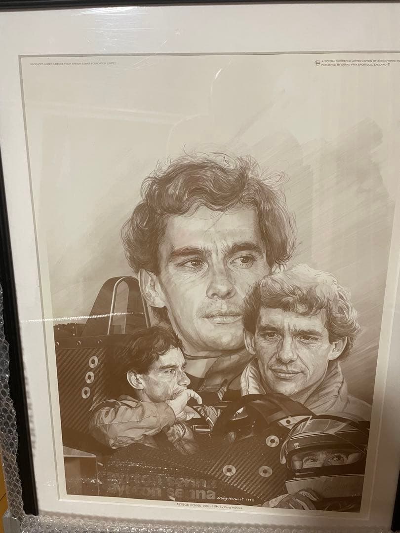 アイルトン・セナ　F1 アートポスター　クレイグ・ワーウィック絵画　リトグラフ