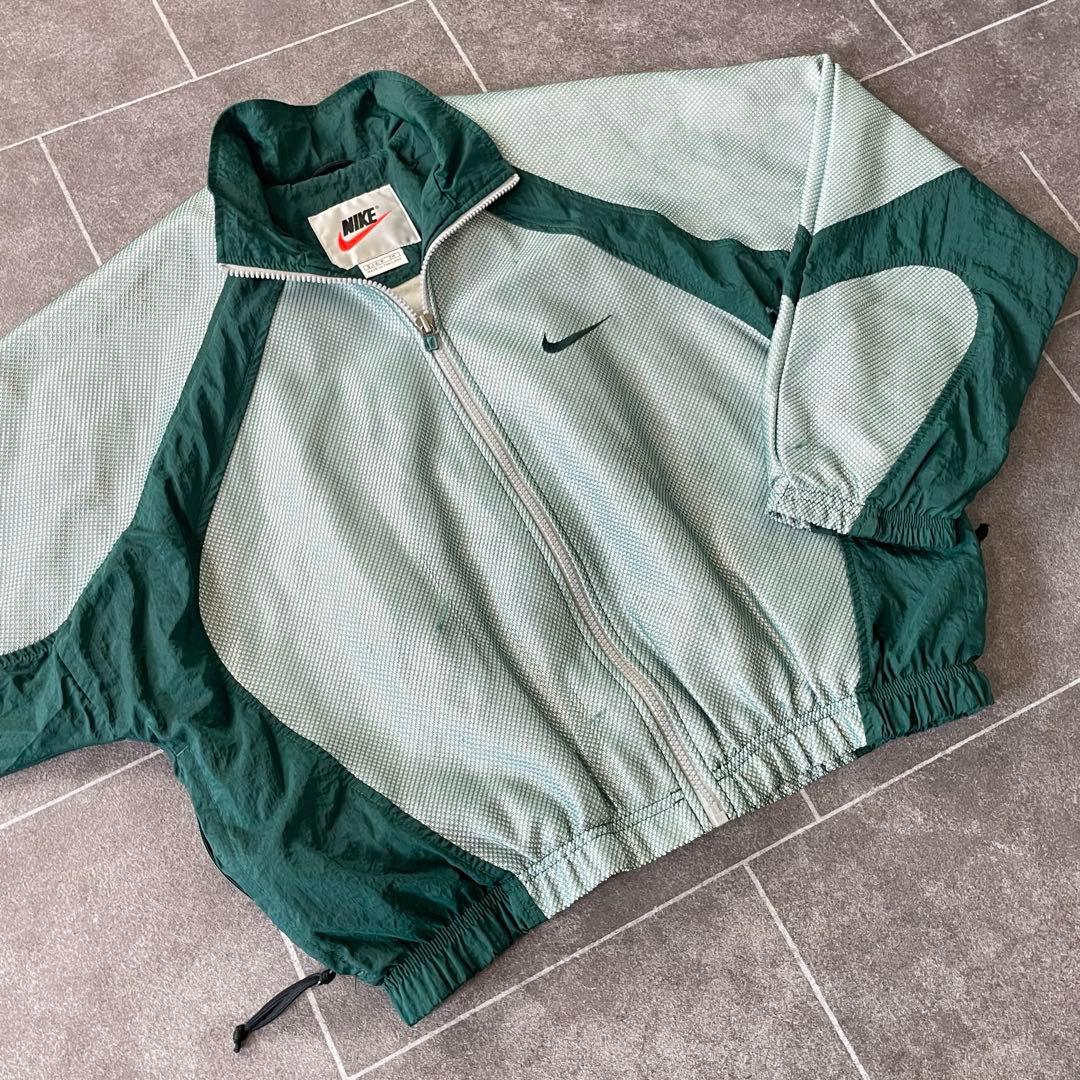 90's Nike ナイキ vintage 素材切替 ナイロンジャケット 短丈