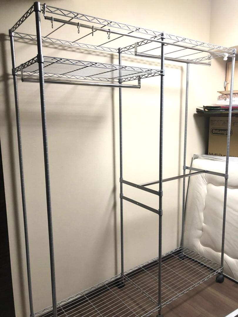 ハンガーラック　幅150cm キャスター付き　パイプハンガー　スチール