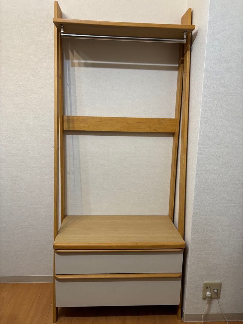 【エリー】ニトリ　ハンガーラック　ワードローブ　二段収納