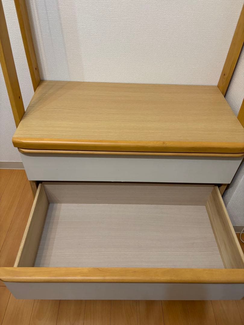 【エリー】ニトリ　ハンガーラック　ワードローブ　二段収納