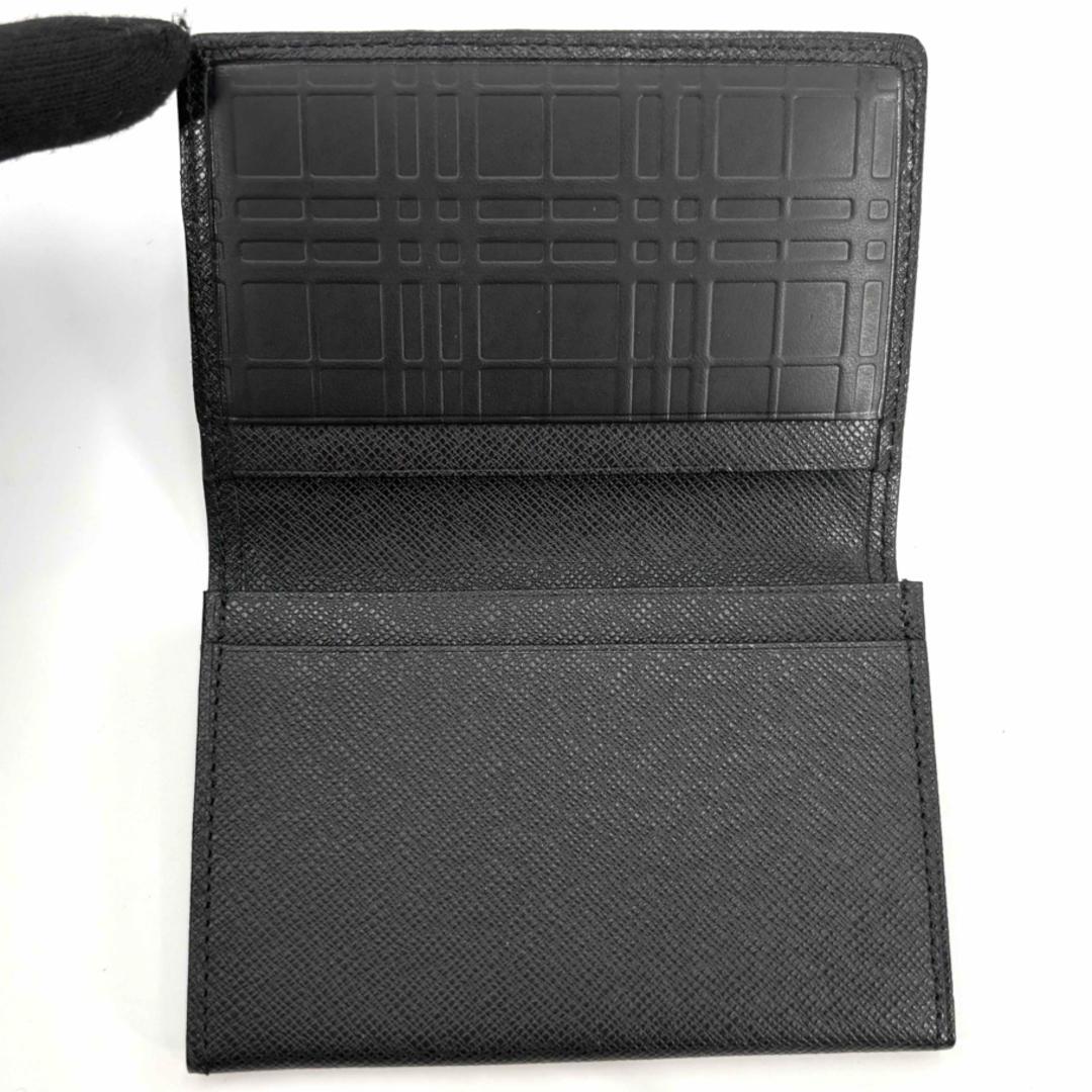 未使用級 BURBERRY バーバリー カードケース 名刺入れ ブラック レザー
