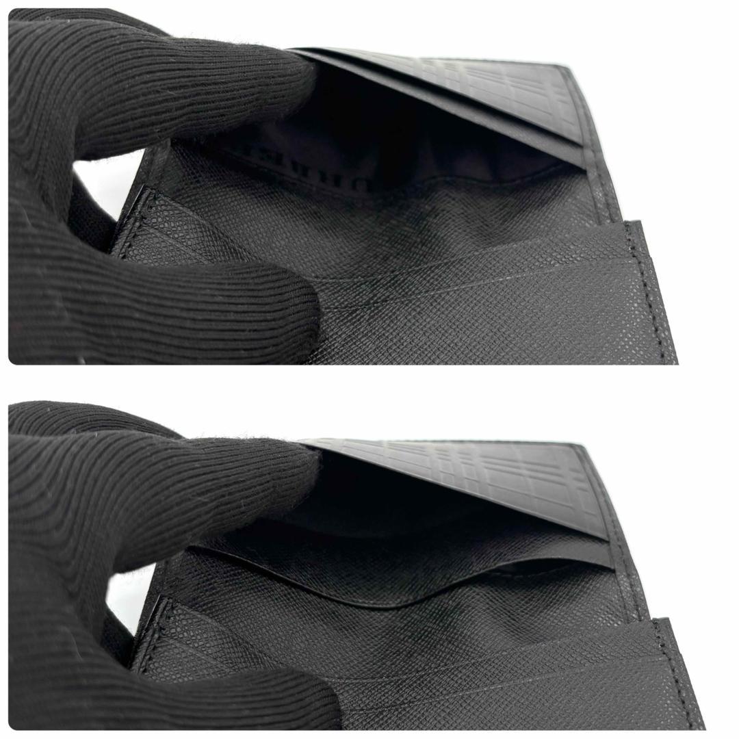 未使用級 BURBERRY バーバリー カードケース 名刺入れ ブラック レザー