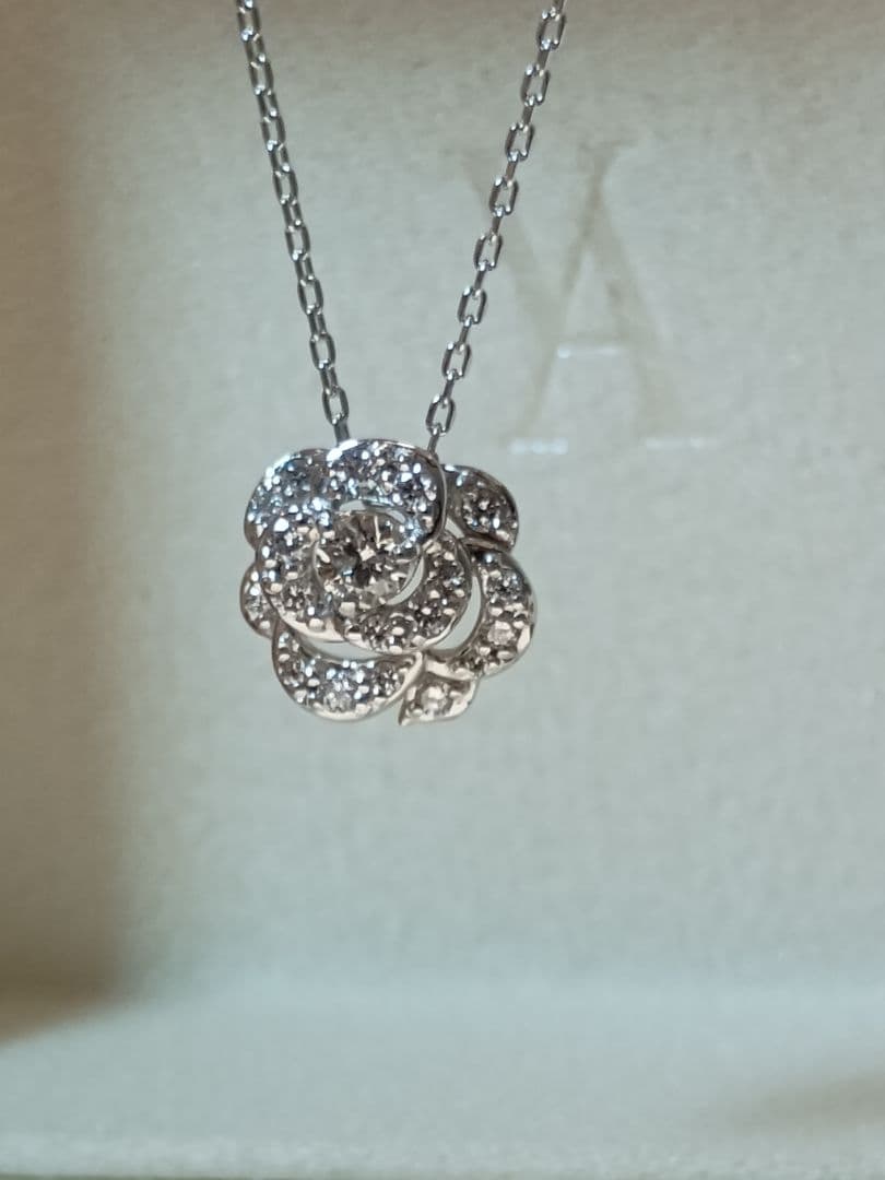 ヴァンドーム プラチナ ダイヤモンド（計0.192ct）ネックレス 粒ダイヤ
