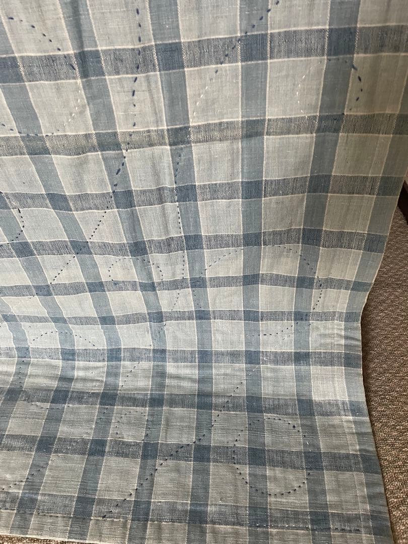 古布　木綿藍染型染雪ん子絣