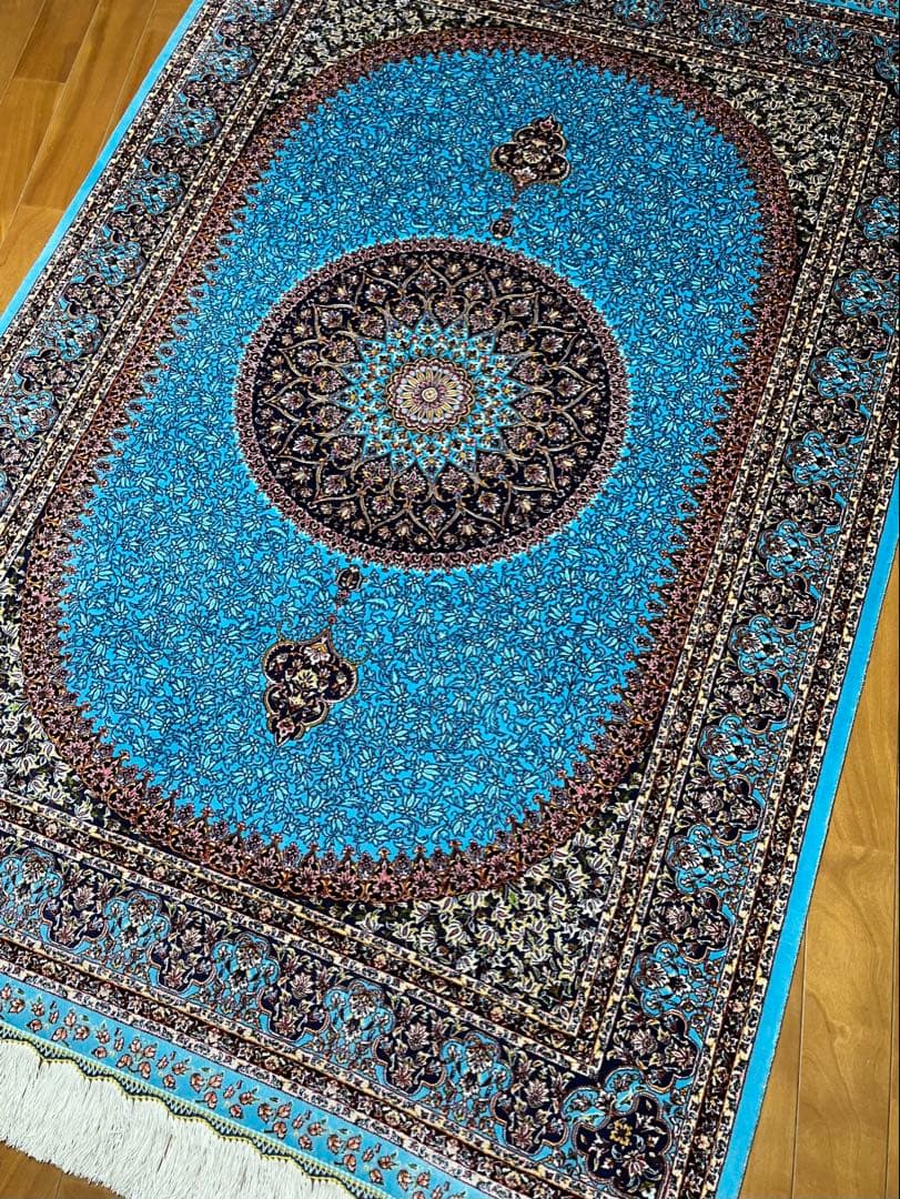 最高級۰ペルシャ絨毯・シルク｜クム仕上げ｜102×149cm｜約225万ノット｜