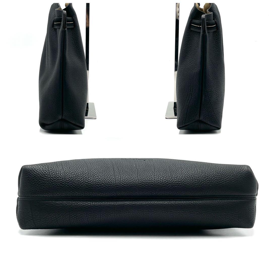 極美品● フェラガモ トートバッグ ハンドバッグ ステッチ ブラック レザー