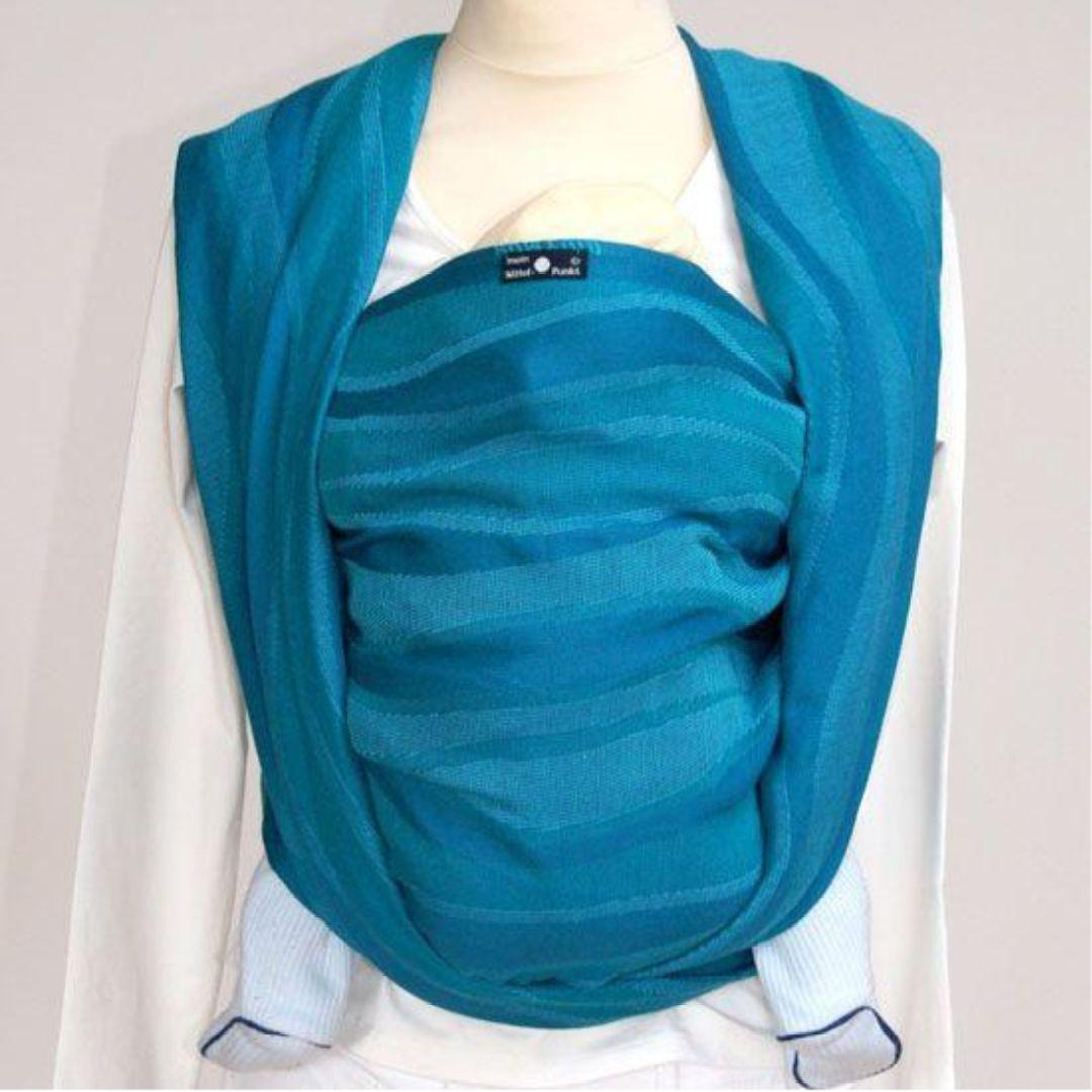 【サイズ6】DIDYMOS ベビーラップ 青緑の波