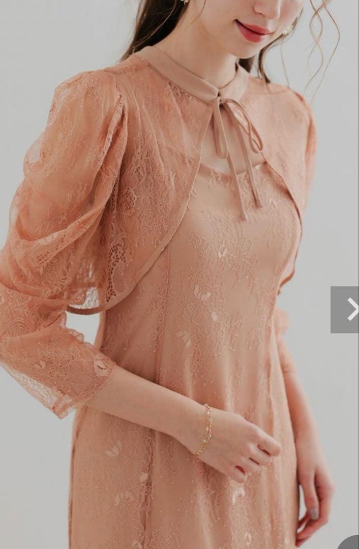 新品　Dorry Doll ボレロキャミワンピースレイヤード総レースドレス