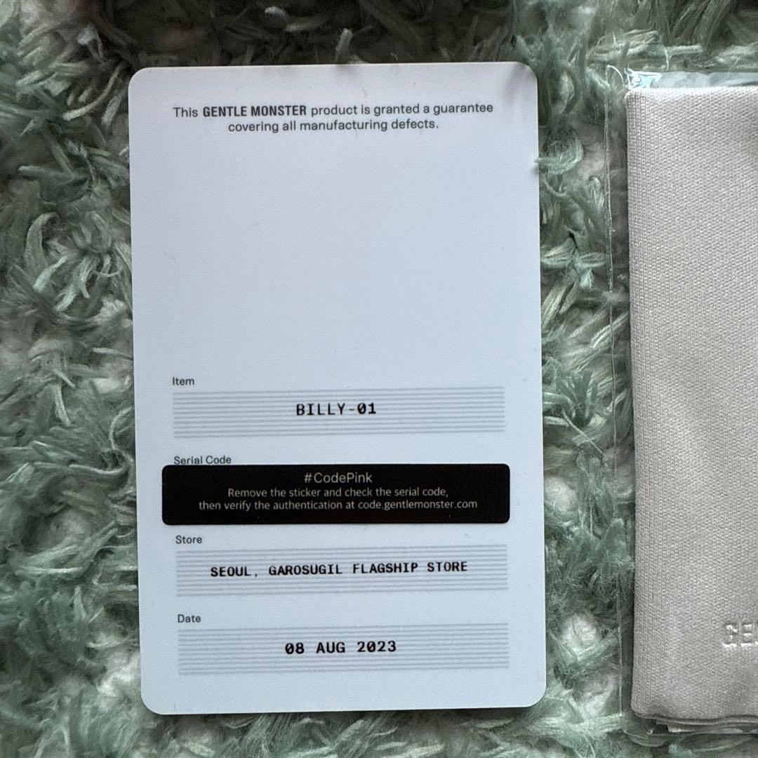 GENTLE MONSTER billy-01 サングラス 正規品 付属品完備